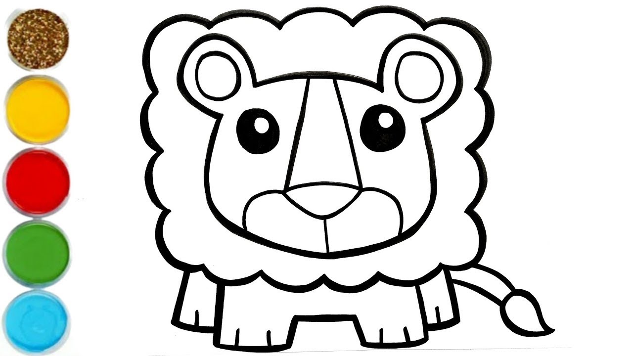 Lion Drawing, Painting & Coloring For Kids and Toddlers_ Child Art ...