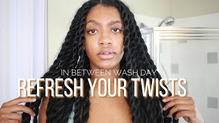 HOW TO REFRESH YOUR JUMBO TWISTS INBETWEEN WASH DAY, Bye Bye itchy scalp & Frizz! | STYLEDBYKAMI screenshot 5