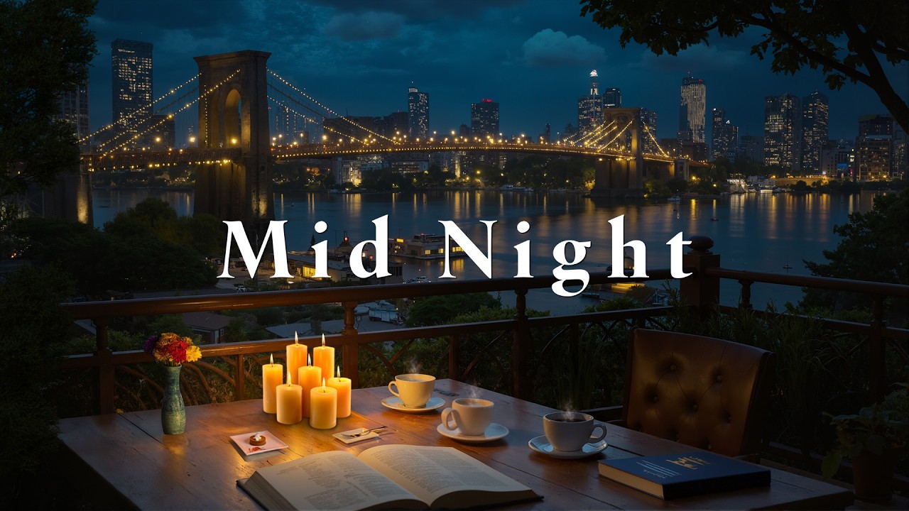 Midnight City Jazz 🌙 | Cozy Balcony Night Jazz for Deep Sleep & Relaxation
