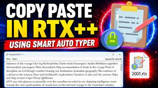 How to Copy Paste in Notepad RTX++ (.rtx) | Smart Auto Typer Pro