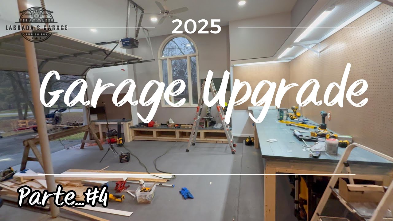 Instalación de Molduras en mesas de Trabajo y Estanterías #garage #construction #renovation