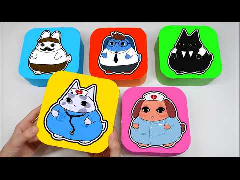 [🐶Paperdiy🦒] Animal Hospital Blind box Unboxing Part 3✨ Game Book | 동물병원 | Roblox Squishy