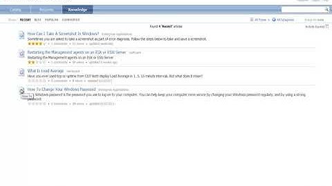 Service Manager   Searching for Answers and Solutions Demo