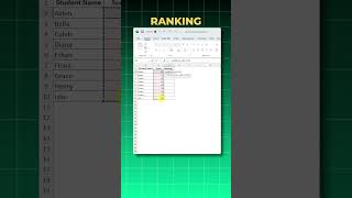 Rank Data Instantly in Excel 🌍 Learn the RANK Function in 18 Seconds!