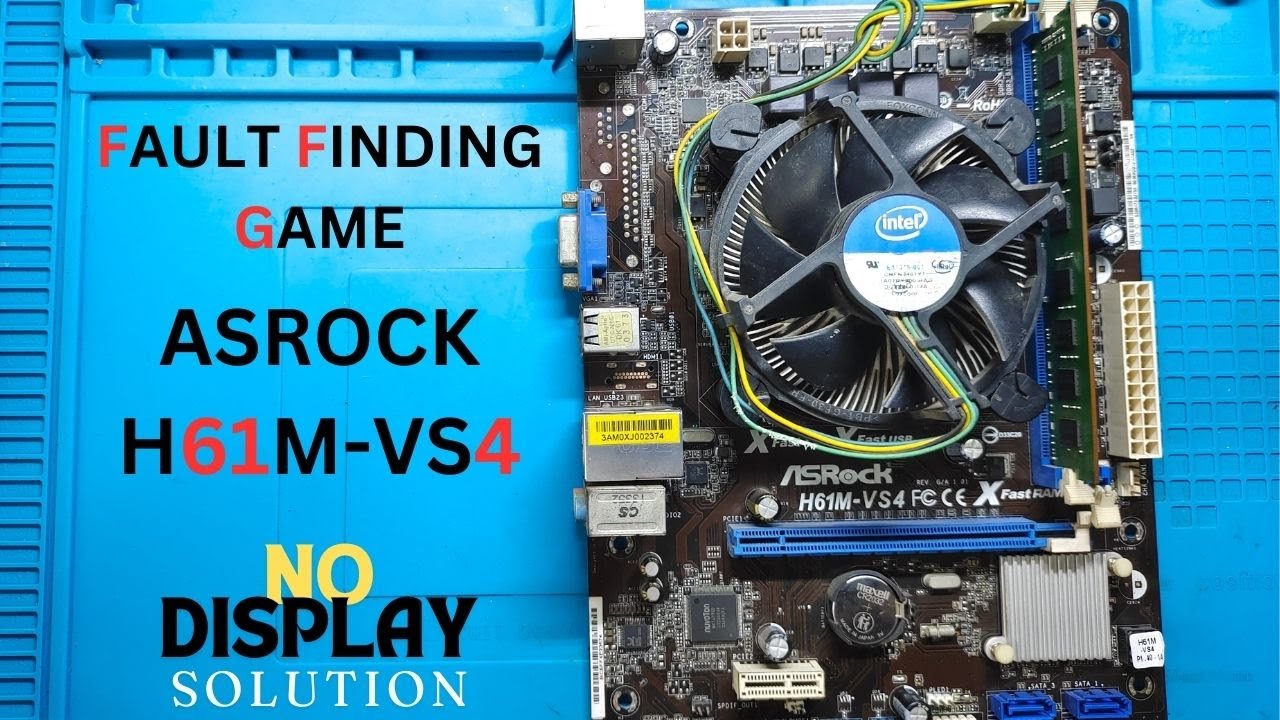 ASROCK H61M-VS4 NO DISPLAY SOLUTION | VCCPLL | MUST WATCH | #motherboardrepair #ffg