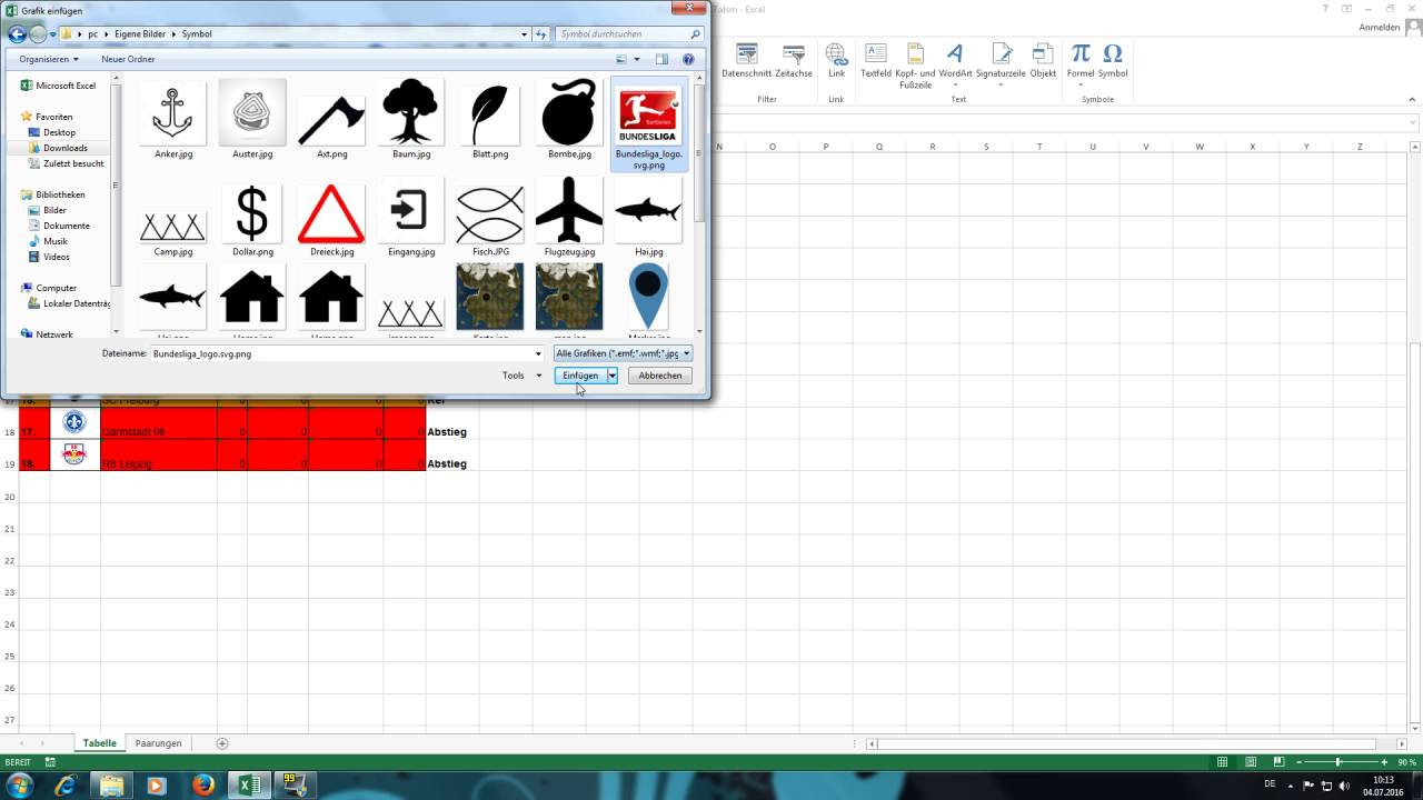 New Update Excel Button verschönern