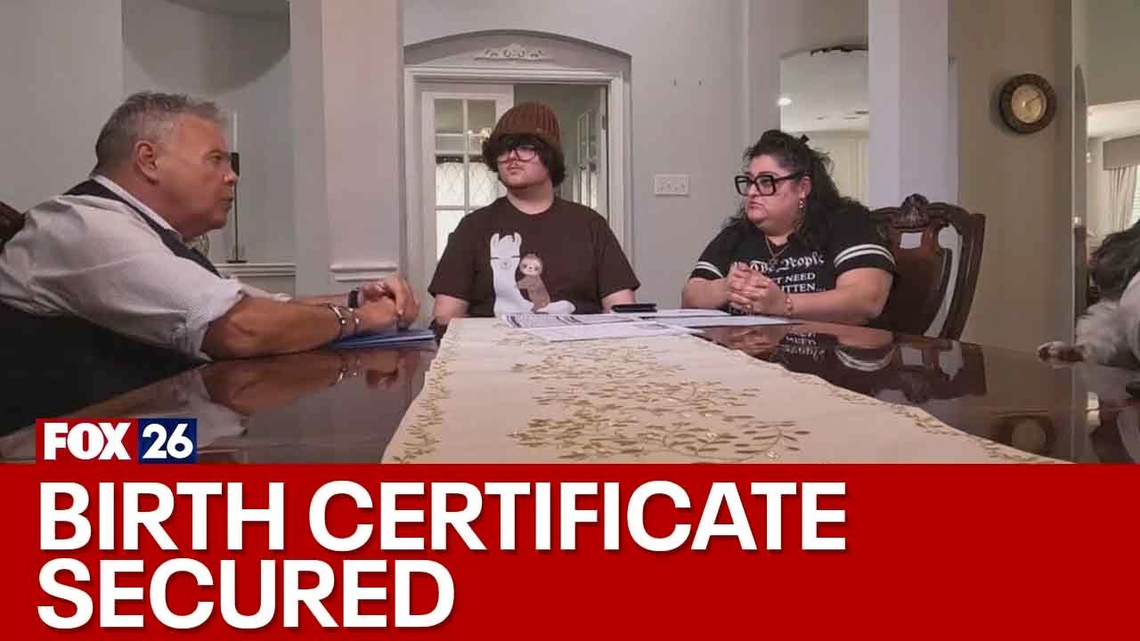 Houston 20-year-old went whole life without birth certificate, finally has one