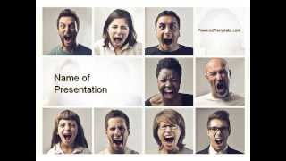 Screaming People PowerPoint Template