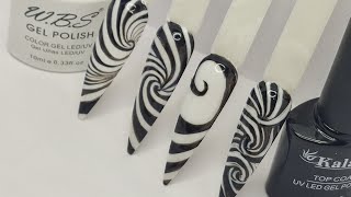 diseño para uñas en espirales. #espiral #arte #moda #gel #facil #tendencia2021 #uñas