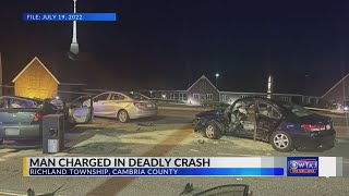 Johnstown man charged with homicide by vehicle in 2022 crash