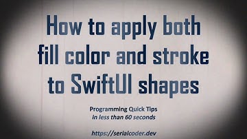 SwiftUI Quick Tip! How to apply both fill color and stroke in SwiftUI shapes