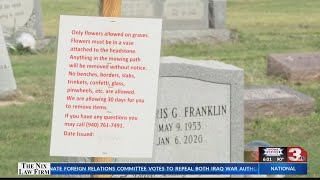 City of Wichita Falls puts out notices at cemeteries as reminder of policies