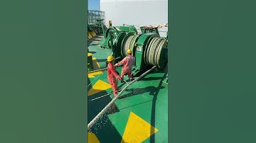 Mooring Lines. Heaving them up.!!