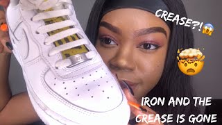 how to get creases out of af1 without iron