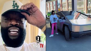 Rick Ross Takes Delivery Of His 1st Tesla Cybertruck! 🚚