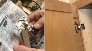 INSTALLING overlay soft close face frame hinge “TRICKY” (brainerd h70300l np cp)