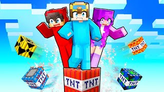 Minecraft But We’re On ONE TNT BLOCK!