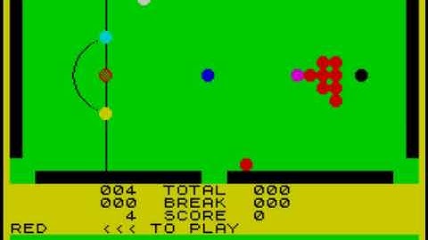 Snooker Artic Computing  Sinclair ZX Spectrum HYPERSPIN NOT MINE VIDEOSEurope