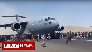 Deaths reported at Kabul airport as Afghans try to flee Taliban - BBC News