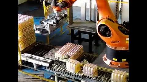 Robot KUKA  Paletizado de botella Pet aceite Vegetal