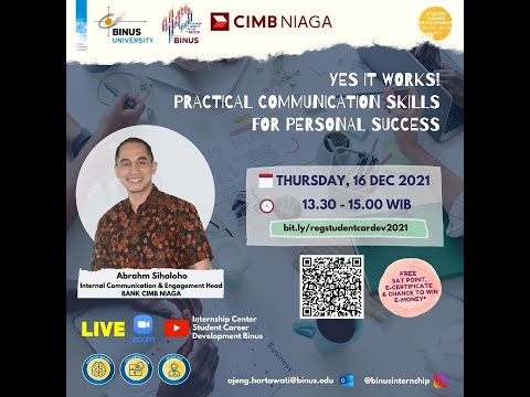 SCDF2021: Yes it Works!: Practical Communication Skills for Personal Success (BANK CIMB NIAGA)