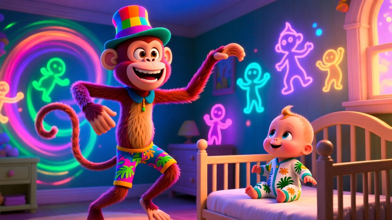 Monkey 123 Bedtime Fun 🐒🌙 Fun Counting Song for Kids | Learn Numbers and Bedtime Routine with Baby