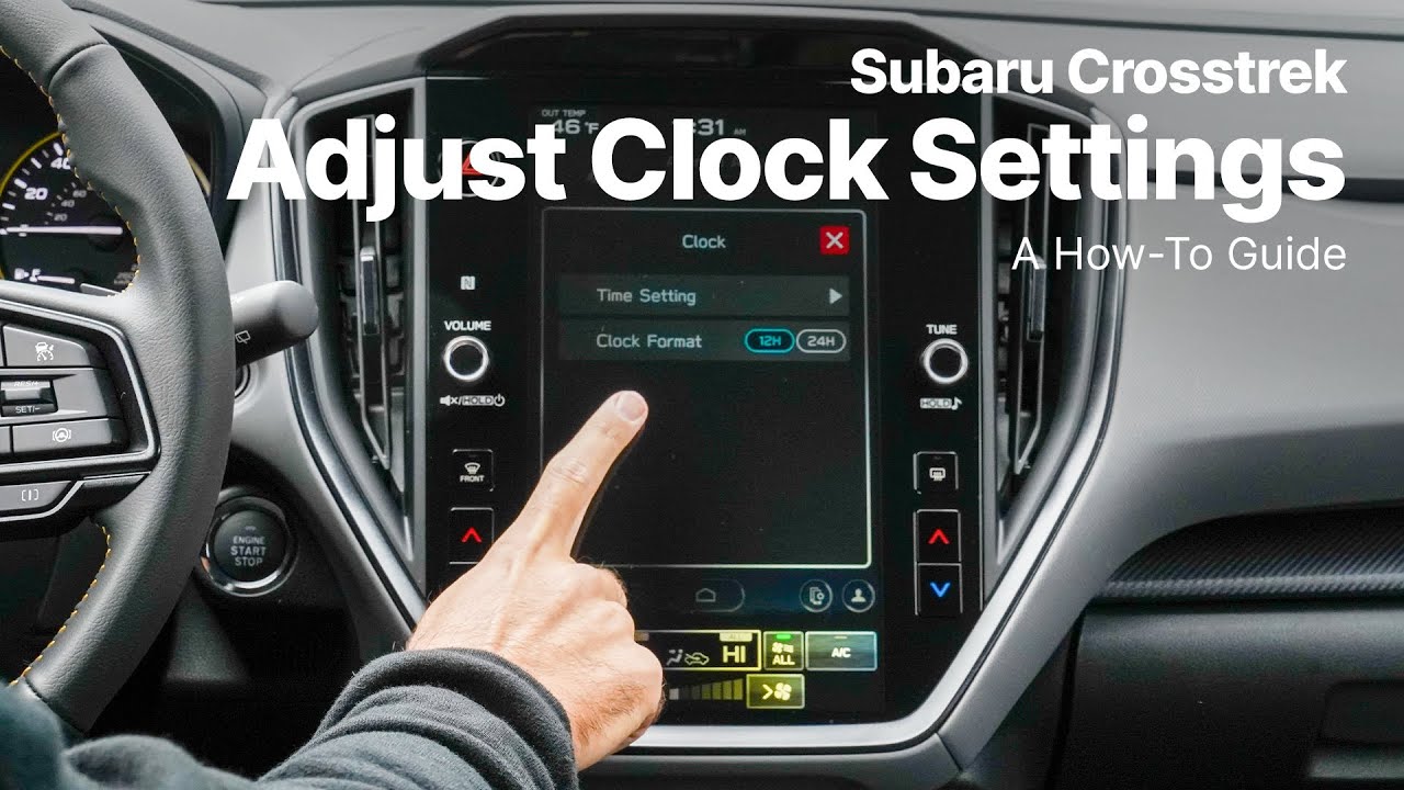 How To Change Time On Subaru Crosstrek 2023