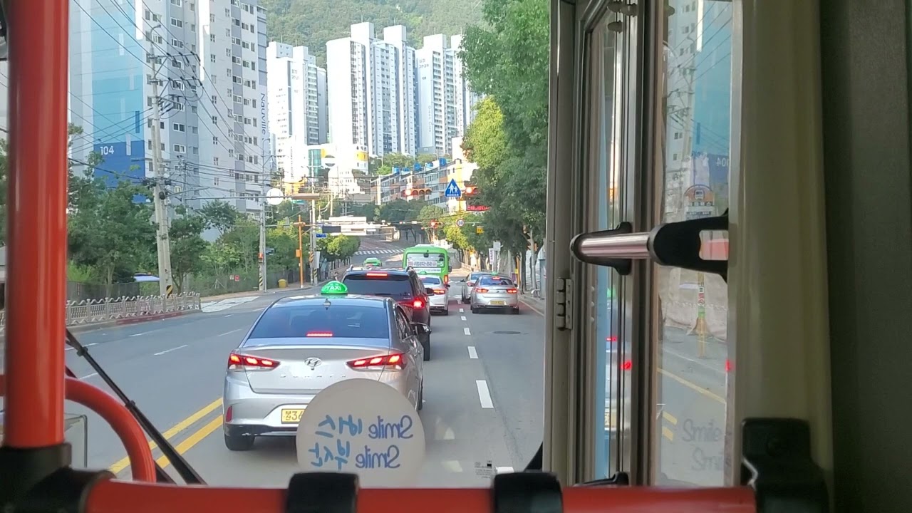 만덕교차로~동래전화국까지 주행영상( 태진여객 46번버스 ) 