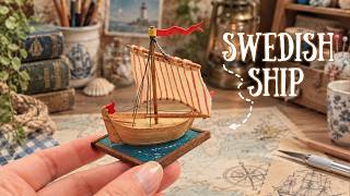 Building a Miniature Medieval Swedish Ship | Cozy Crafting ⛵