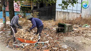 The interior shop must close, and litter is scattered everywhere We volunteer to tidy up this place