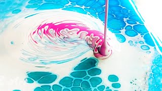 Acrylic Pour Swirl Technique 👉 Satisfying Acrylic Art Pouring 👉 Two ways to use the Swirl Technique!