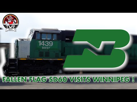 GREEN MACHINE - Rare BN SD60 Visits Winnipeg!