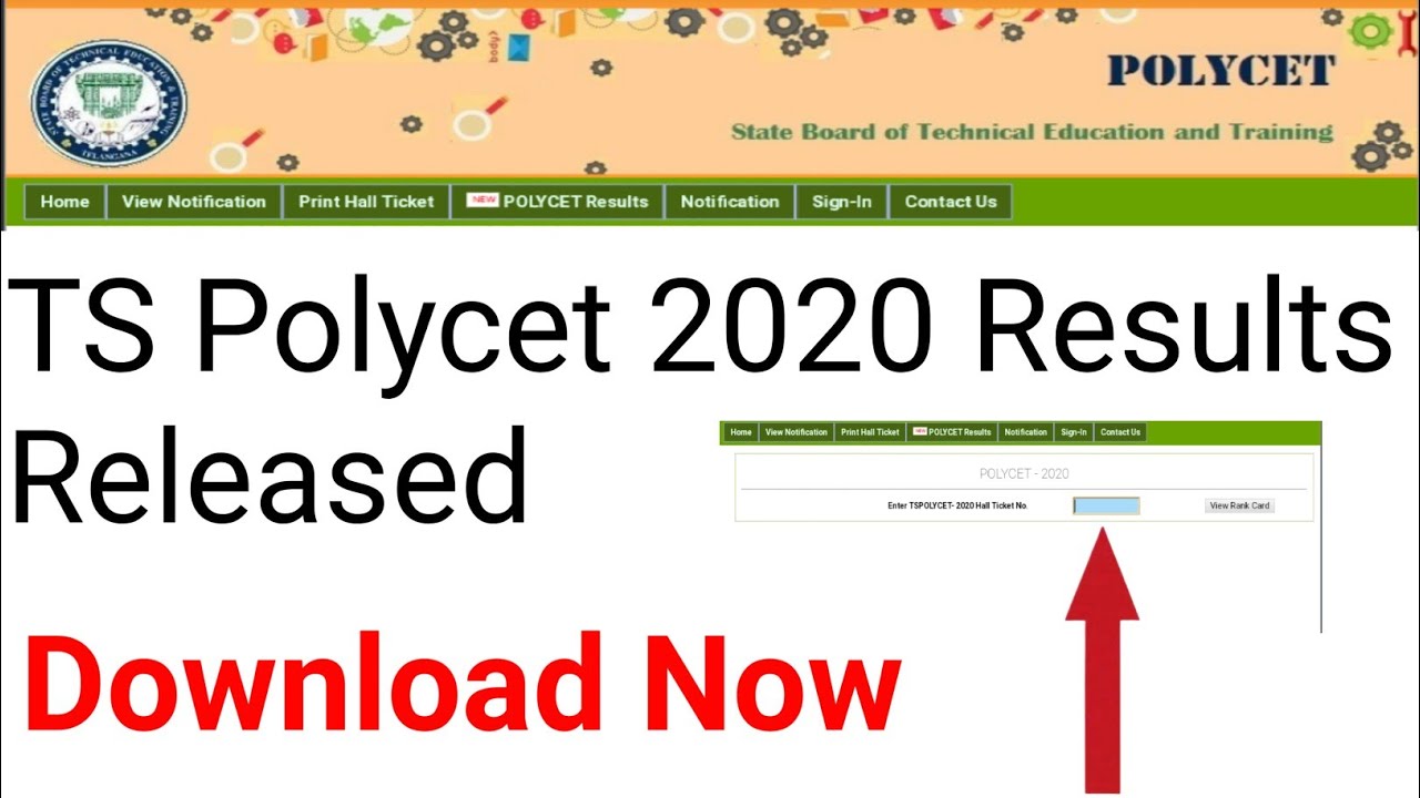 How to download TS Polycet Results in telugu