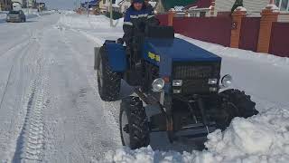 Самодельный трактор 4×4,уборка снега 2023!!!