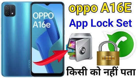 oppo A16e App lock settings || How to set App lock oppo A16e
