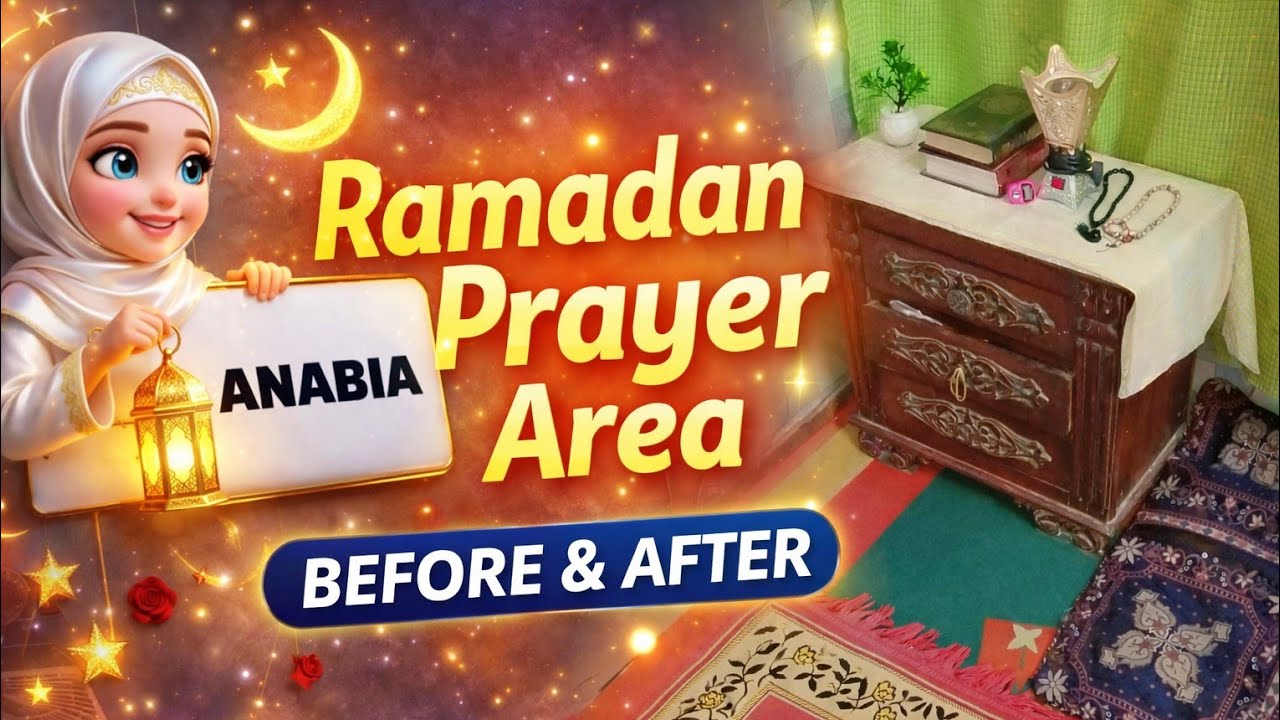 Ramadan 2026 Prayer Area Setup at Home | Peaceful Namaz Corner Makeover for Spiritual Vibes 🌙✨