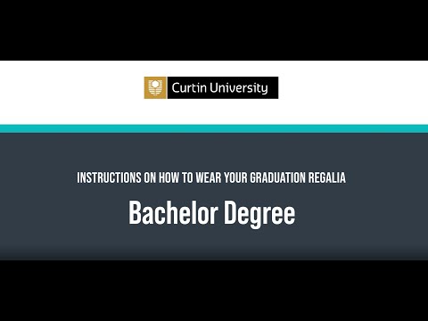 How to wear your Curtin Graduation Regalia – Bachelor Degree
