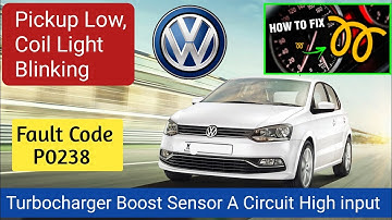 Dtc P0238 Turbocharger boost sensor A Circuit input..Pickup Low Problem #automobile #vw 