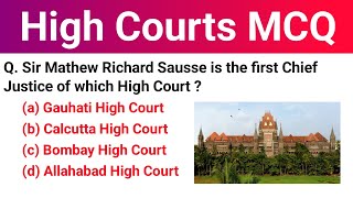 High Courts Important MCQ TEST | Indian Polity Important Questions | High Court Related Imp MCQ