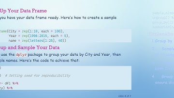 How to Randomly Select Samples from a Grouping Variable in R Based on Another Grouping