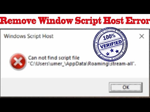 How to Remove Windows Script Host Error | AppDataRoamingstream-all