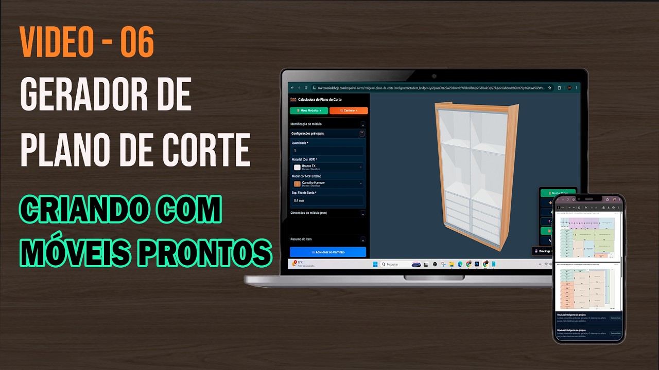 06 Criando plano de corte com móveis prontos