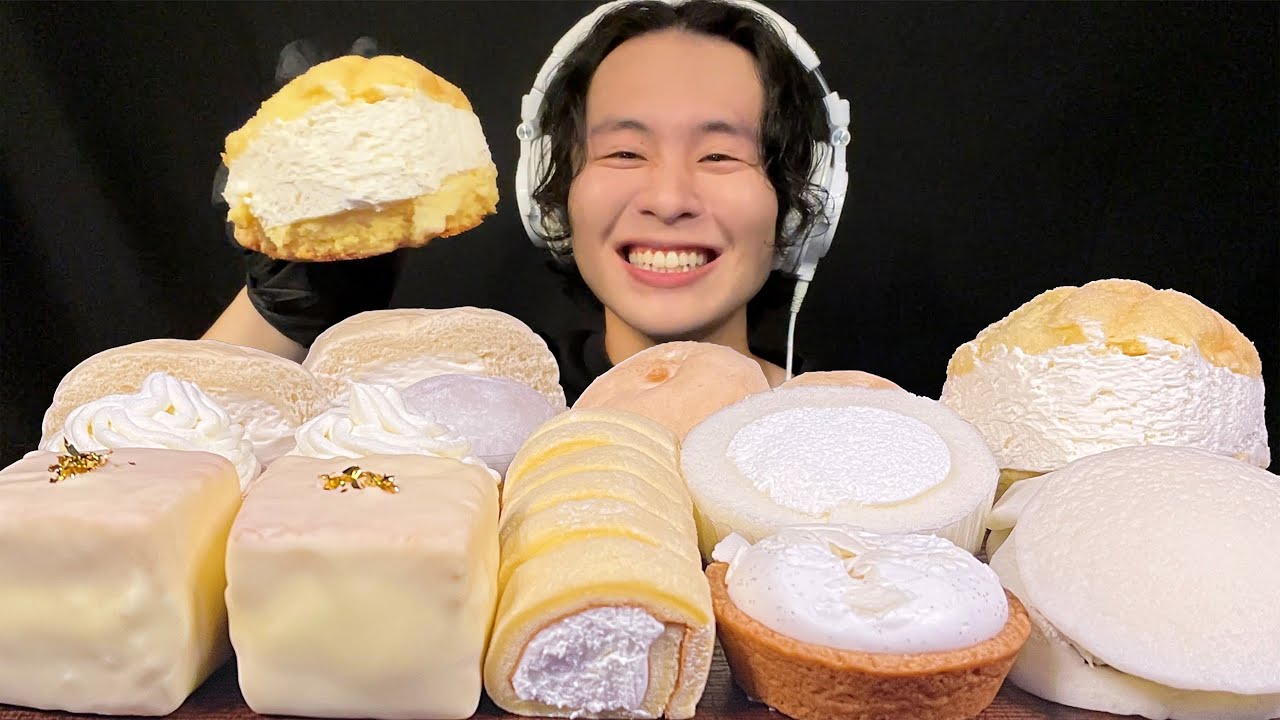 【ASMR】ホイップクリームパーティー‼️【咀嚼音/mukbang/Eating Sounds】