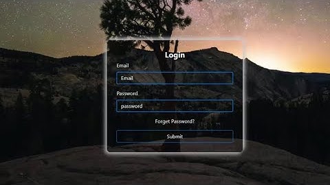 how to create a login form using html, css and bootstrap