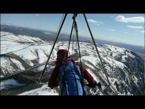 Hang gliding Crawford mountains near Randolph, Utah