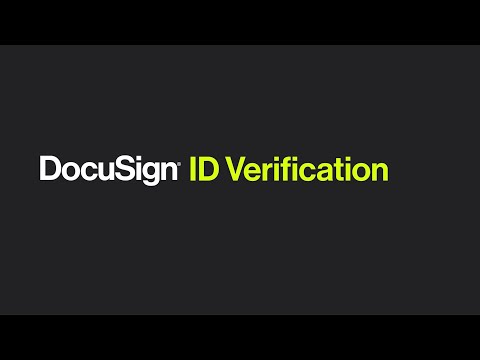 DocuSign ID Verification