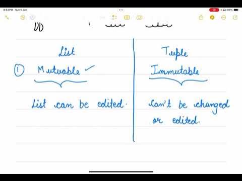 Difference between List and Tuple - YouTube