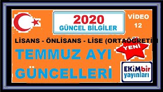 2020 KPSS GÜNCEL BİLGİLER -12  Lisans Önlisans Lise