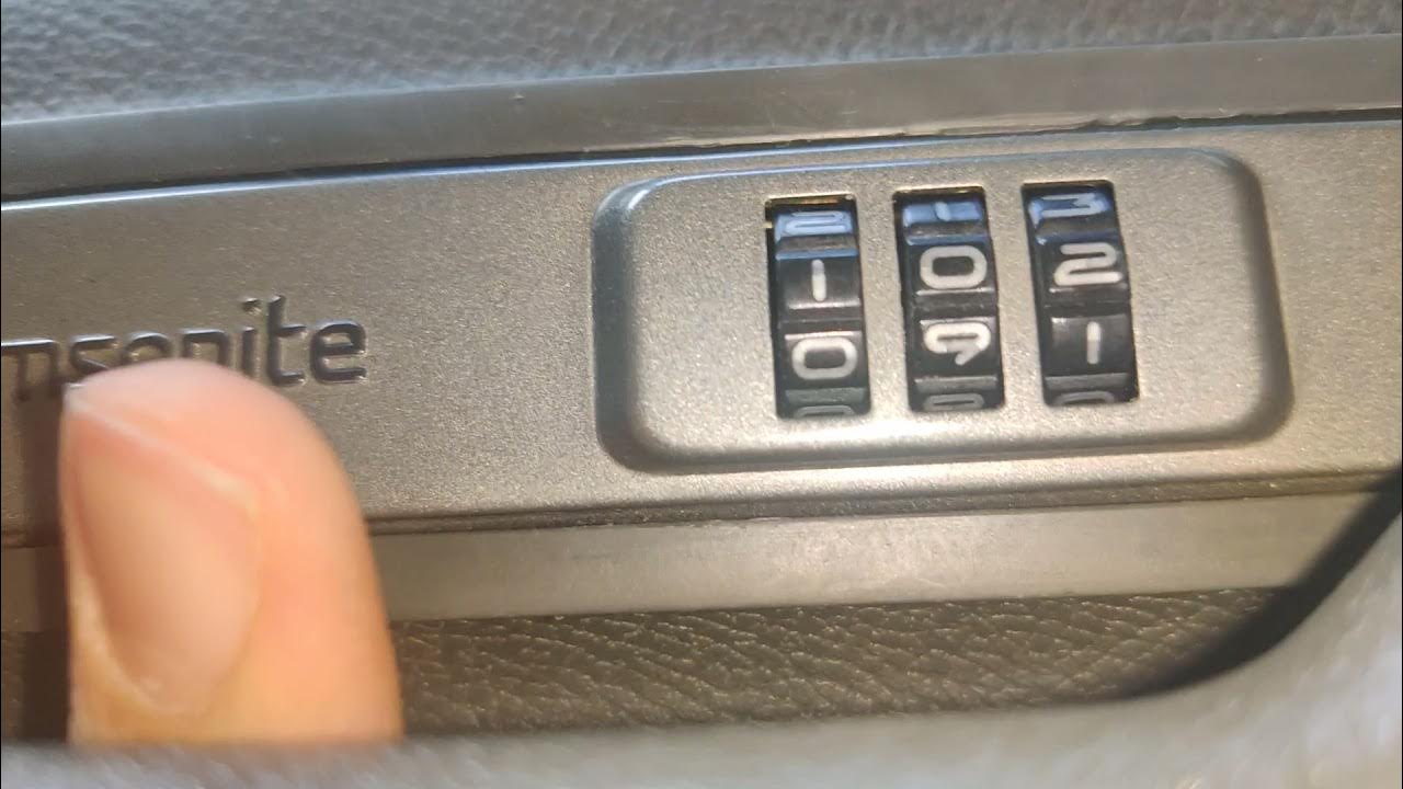 How to open (decode) a Samsonite briefcase YouTube