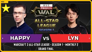 WC3 - [UD] Happy vs Lyn [ORC] - GRAND FINAL - Warcraft 3 All-Star League Season 1 Monthly 2